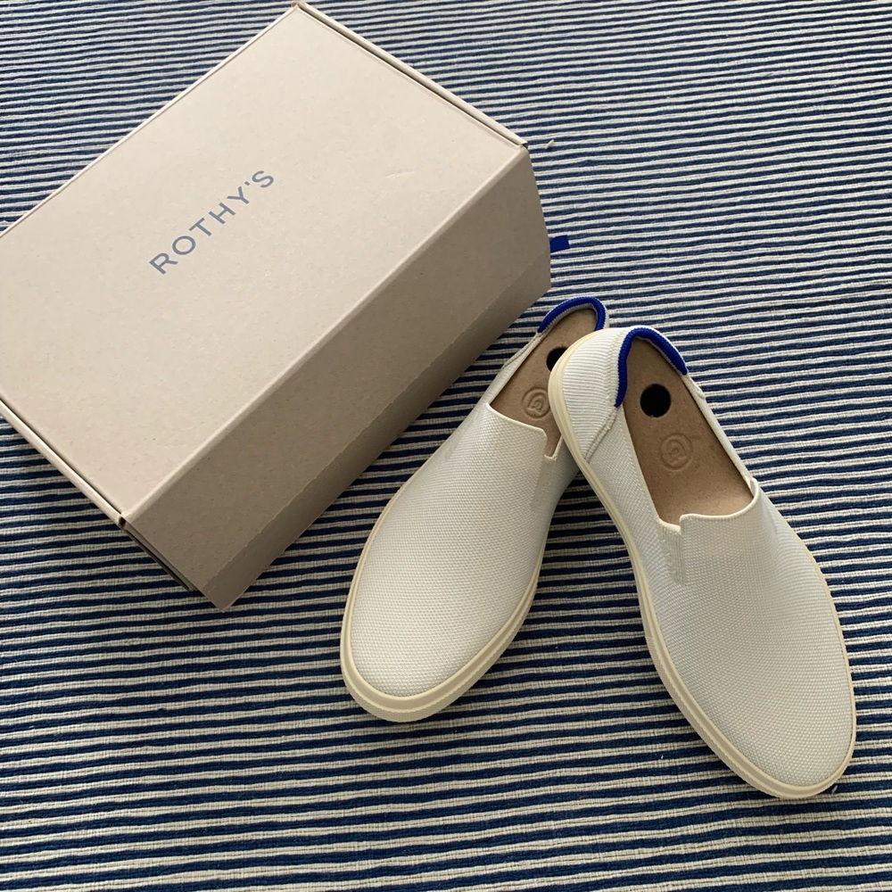 ROTHYS 
New,  never worn Rothy’s  
The City Slip On Sneaker. Size 9 Color-White